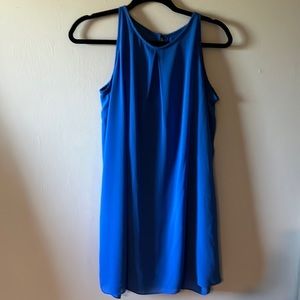 Blue sleeveless dress